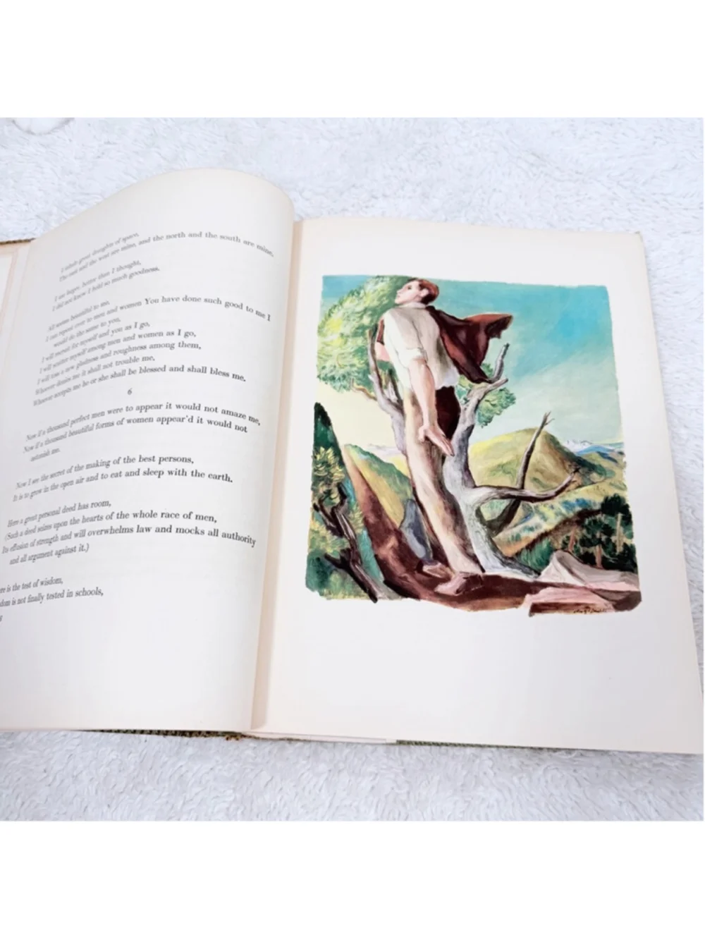 Leaves of Grass Walt Whitman 1940 Illustrated Doubleday Doran Vintage Hardcover